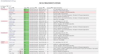 services showing that disk usage is critical in one of the server