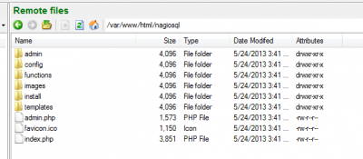 Contents of ../html/nagiosql directory