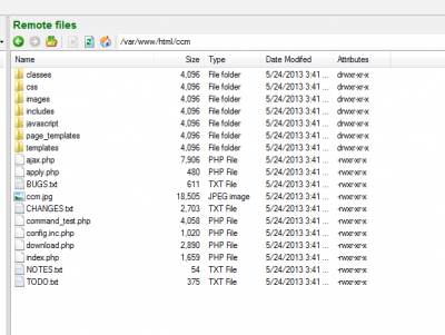 ../html/ccm directory