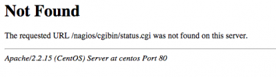 /nagios/cgibin/status.cgi was not found