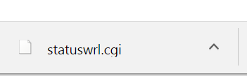 statuswrl.cgi got downloaded as file