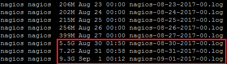 last 3 day logs