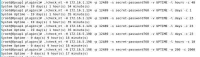 UPTIME Command from the Nagios Server Manually