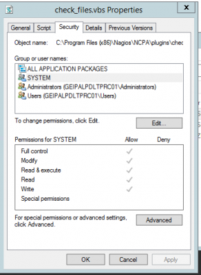 security properties on check_files.vbs