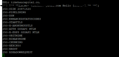 result of telnet