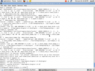 error when running the command "make"