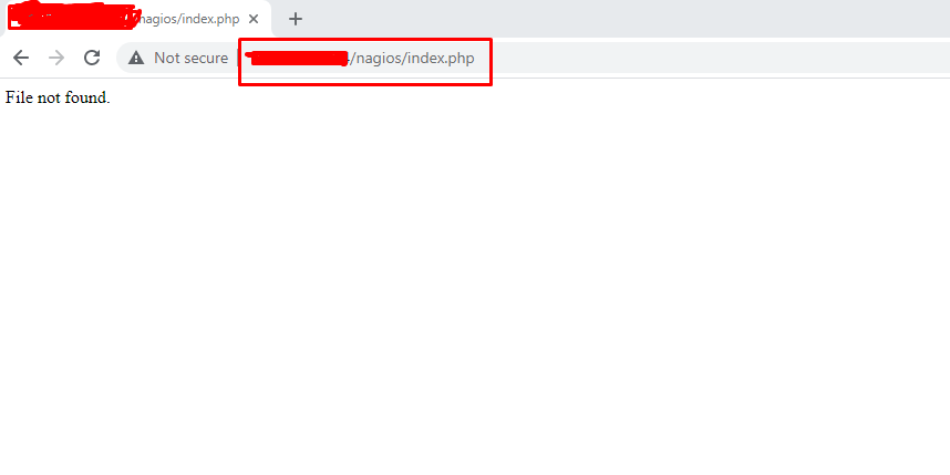 http://ip-address/nagios/index.php shows &quot;file not found&quot;