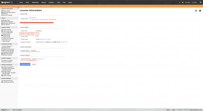 License Page Screenshot