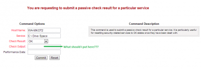 Passive check result option