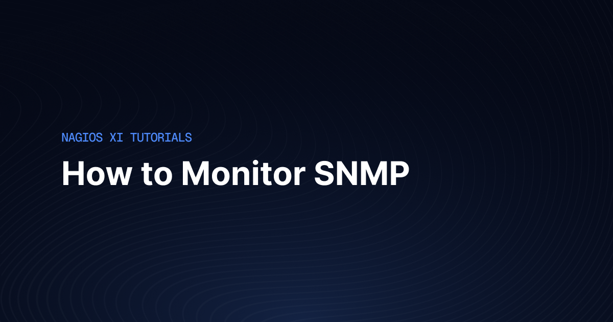 how to monitor snmp thumbnail